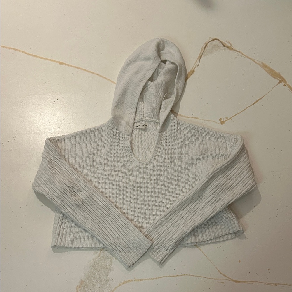 Aeropostale White Cropped Sweater